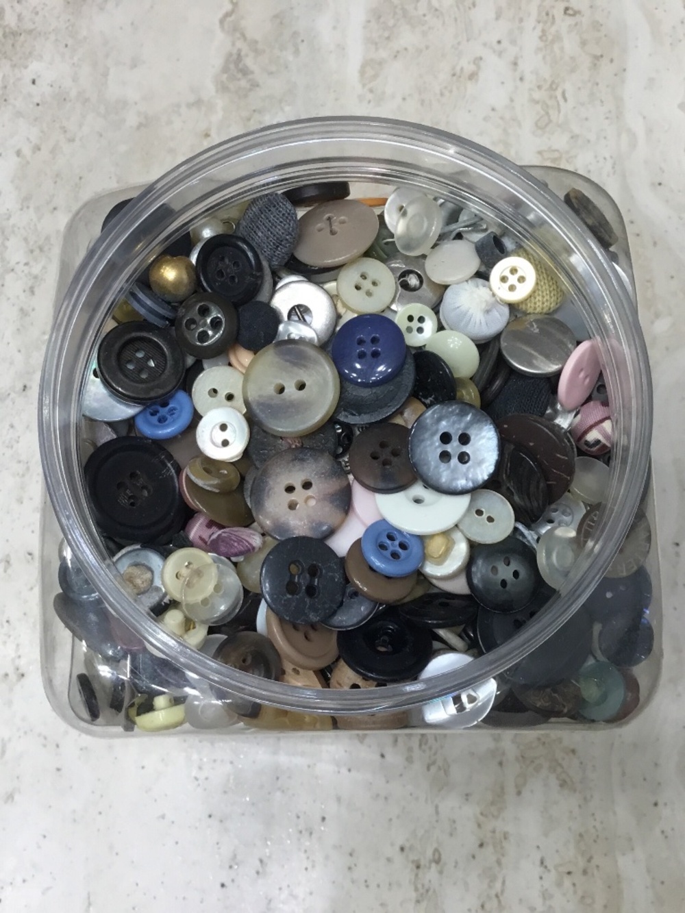 Bulk Lot + 3lb Assorted Sewing Buttons Vintage Modern Mixed Colors Crafts